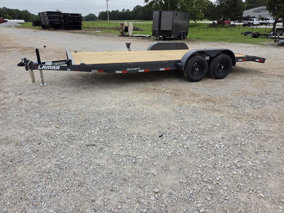 New 2026 Lamar 83X20 TANDEM 10K CAR HAULER W/2' STEEL DOVE & SLIDEOUT RAMPS