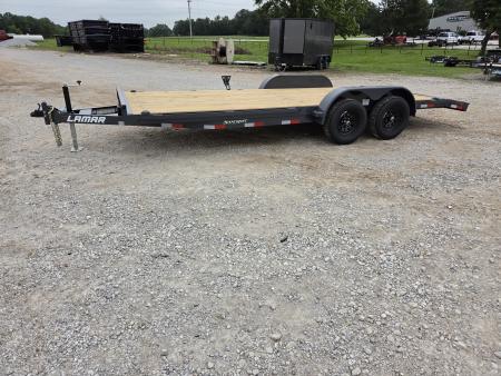 New 2026 Lamar 83X20 TANDEM 10K CAR HAULER W/2' STEEL DOVE & SLIDEOUT RAMPS