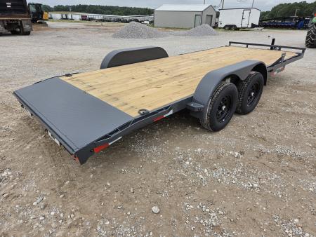 New 2026 Lamar 83X20 TANDEM 10K CAR HAULER W/2' STEEL DOVE & SLIDEOUT RAMPS