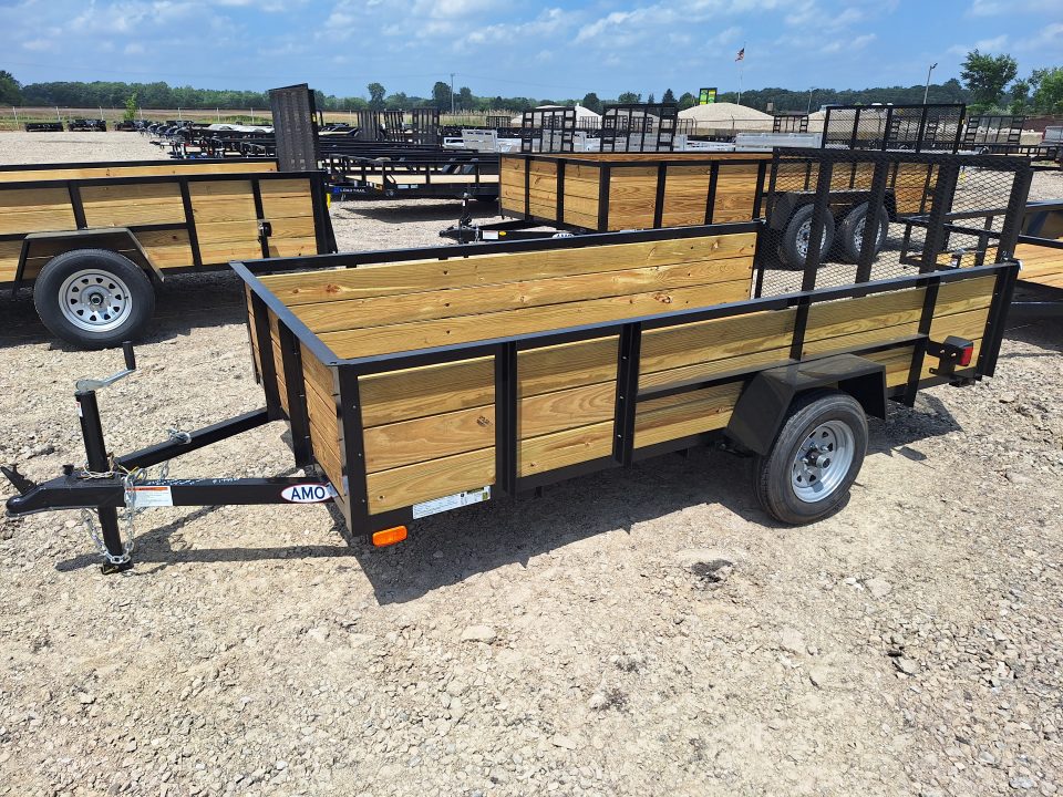New 2026 AMO 5x10 Light Duty High Woodside Utility Trailer