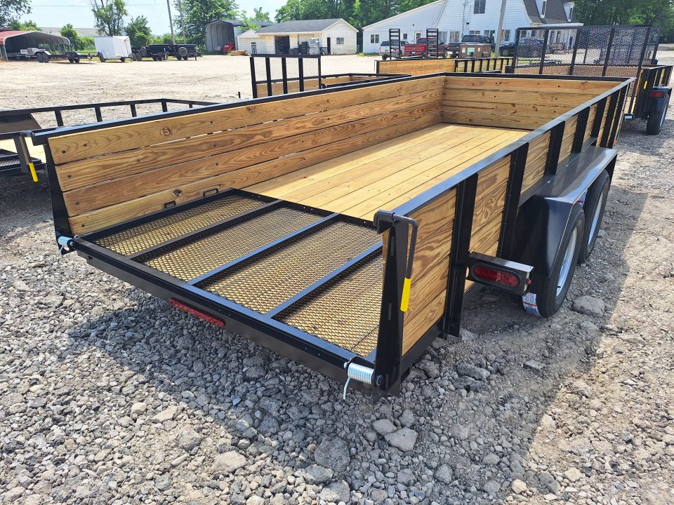 New 2026 AMO 82x16 Tandem Axle High Woodside Utility Trailer