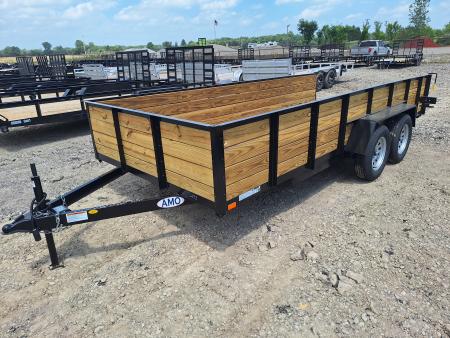New 2026 AMO 82x16 Tandem Axle High Woodside Utility Trailer
