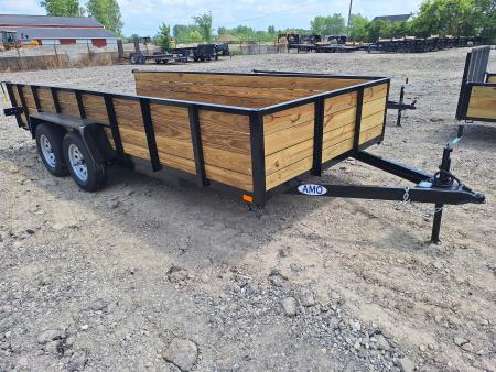 New 2026 AMO 82x16 Tandem Axle High Woodside Utility Trailer
