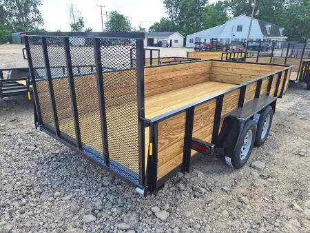 New 2026 AMO 82x16 Tandem Axle High Woodside Utility Trailer