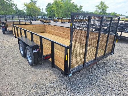 New 2026 AMO 82x16 Tandem Axle High Woodside Utility Trailer