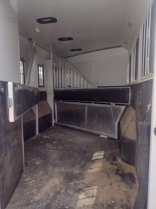 Used 2023 Bison Trailers 3 horse w/ 12' Living Quarters Horse Trailer