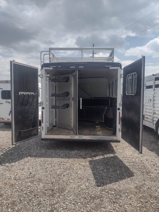 Used 2023 Bison Trailers 3 horse w/ 12' Living Quarters Horse Trailer