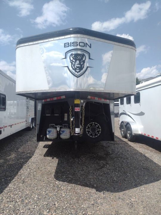 Used 2023 Bison Trailers 3 horse w/ 12' Living Quarters Horse Trailer