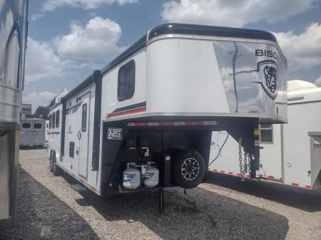 Used 2023 Bison Trailers 3 horse w/ 12' Living Quarters Horse Trailer