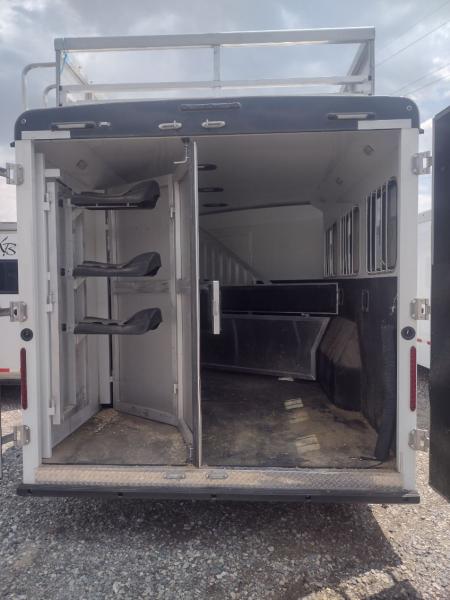 Used 2023 Bison Trailers 3 horse w/ 12' Living Quarters Horse Trailer