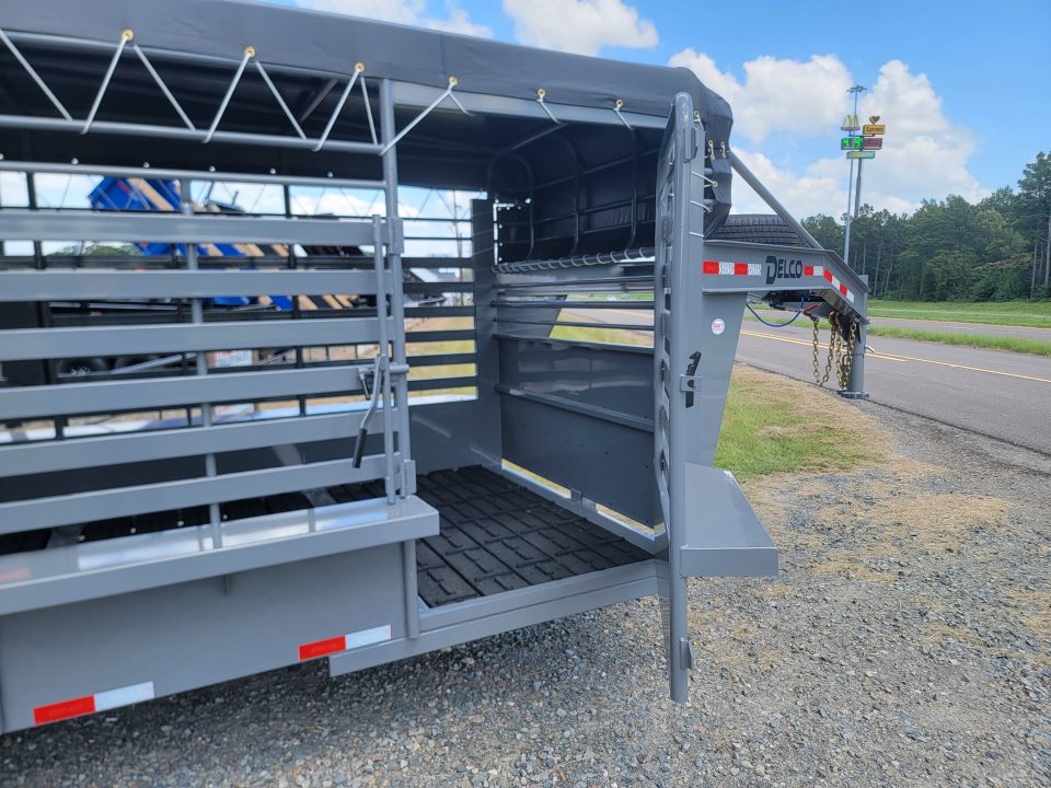 New 2027 Delco Trailers B8 24' Bar Top 6'/8" wide Cattleman Series Livestock Trailer