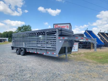 New 2027 Delco Trailers B8 24' Bar Top 6'/8  wide Cattleman Series Livestock Trailer
