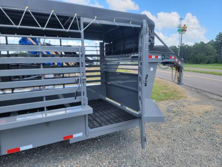 New 2027 Delco Trailers B8 24' Bar Top 6'/8" wide Cattleman Series Livestock Trailer