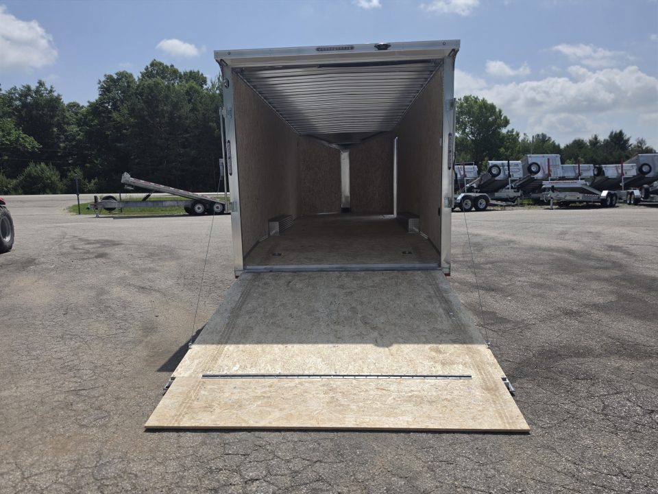 New 8 X 24 CAR HAULER ENCLOSED 2027 LIGHTNING ALL ALUMINUM 5200# AXLES