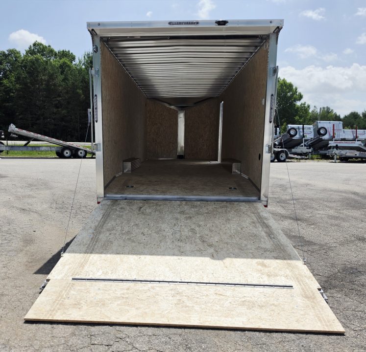 New 8 X 24 CAR HAULER ENCLOSED 2027 LIGHTNING ALL ALUMINUM 5200# AXLES