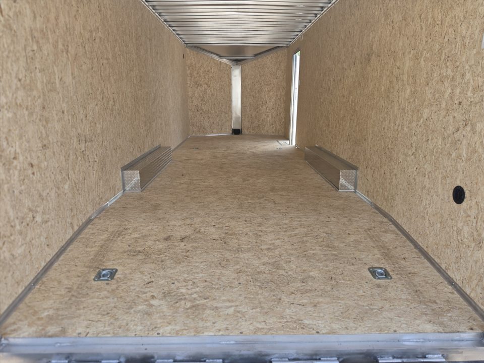 New 8 X 24 CAR HAULER ENCLOSED 2027 LIGHTNING ALL ALUMINUM 5200# AXLES