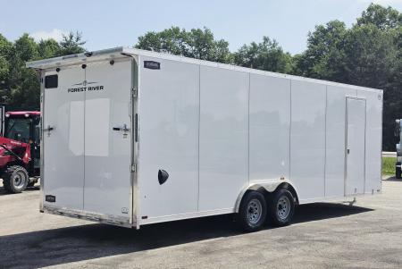 New 8 X 24 CAR HAULER ENCLOSED 2027 LIGHTNING ALL ALUMINUM 5200# AXLES