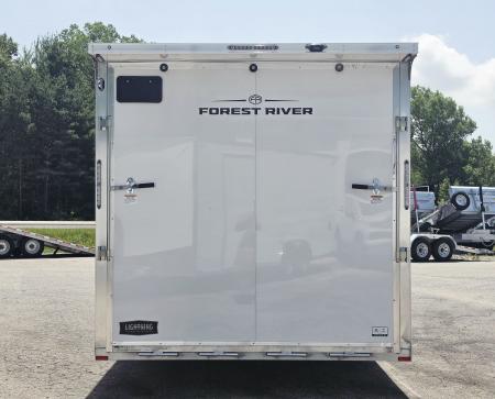 New 8 X 24 CAR HAULER ENCLOSED 2027 LIGHTNING ALL ALUMINUM 5200# AXLES