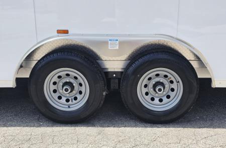 New 8 X 24 CAR HAULER ENCLOSED 2027 LIGHTNING ALL ALUMINUM 5200# AXLES