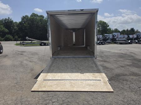 New 8 X 24 CAR HAULER ENCLOSED 2027 LIGHTNING ALL ALUMINUM 5200# AXLES