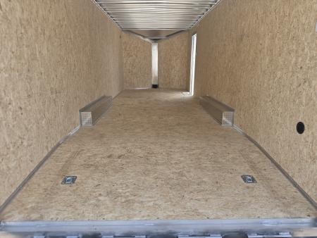 New 8 X 24 CAR HAULER ENCLOSED 2027 LIGHTNING ALL ALUMINUM 5200# AXLES