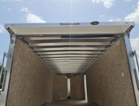 New 8 X 24 CAR HAULER ENCLOSED 2027 LIGHTNING ALL ALUMINUM 5200# AXLES