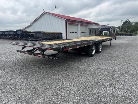 New 2027 MAXX-D YDK 32' Hydraulic Dovetail Gooseneck Equipment Trailer
