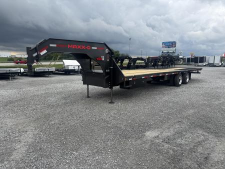 New 2027 MAXX-D YDK 32' Hydraulic Dovetail Gooseneck Equipment Trailer