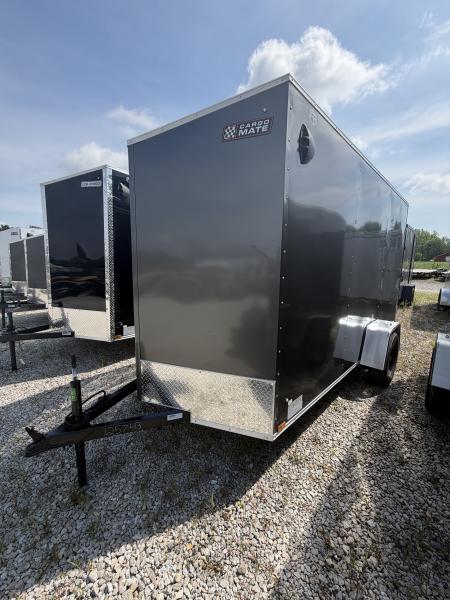 New 2027 Cargo Mate EHECO612SA-24 Enclosed 6x12 SA RAMP DOOR (GVW:2990) CHARCOAL
