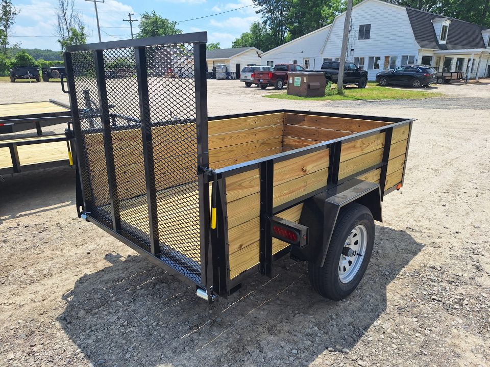 New 2026 AMO 5x8 High Woodside Utility Trailer W/ Led Lights and Spring Assist Gate