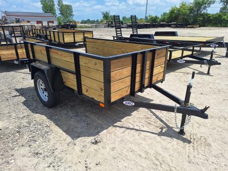 New 2026 AMO 5x8 High Woodside Utility Trailer W/ Led Lights and Spring Assist Gate