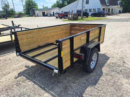 New 2026 AMO 5x8 High Woodside Utility Trailer W/ Led Lights and Spring Assist Gate