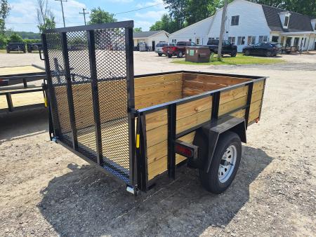 New 2026 AMO 5x8 High Woodside Utility Trailer W/ Led Lights and Spring Assist Gate