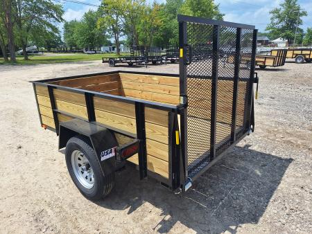 New 2026 AMO 5x8 High Woodside Utility Trailer W/ Led Lights and Spring Assist Gate