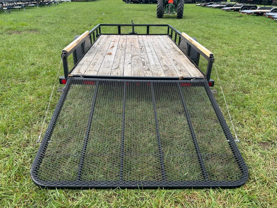 New 2015 Load Trail 77x12 3K Utility w/ 5' Ramp Gate & Gorilla Lift