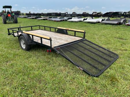New 2015 Load Trail 77x12 3K Utility w/ 5' Ramp Gate & Gorilla Lift
