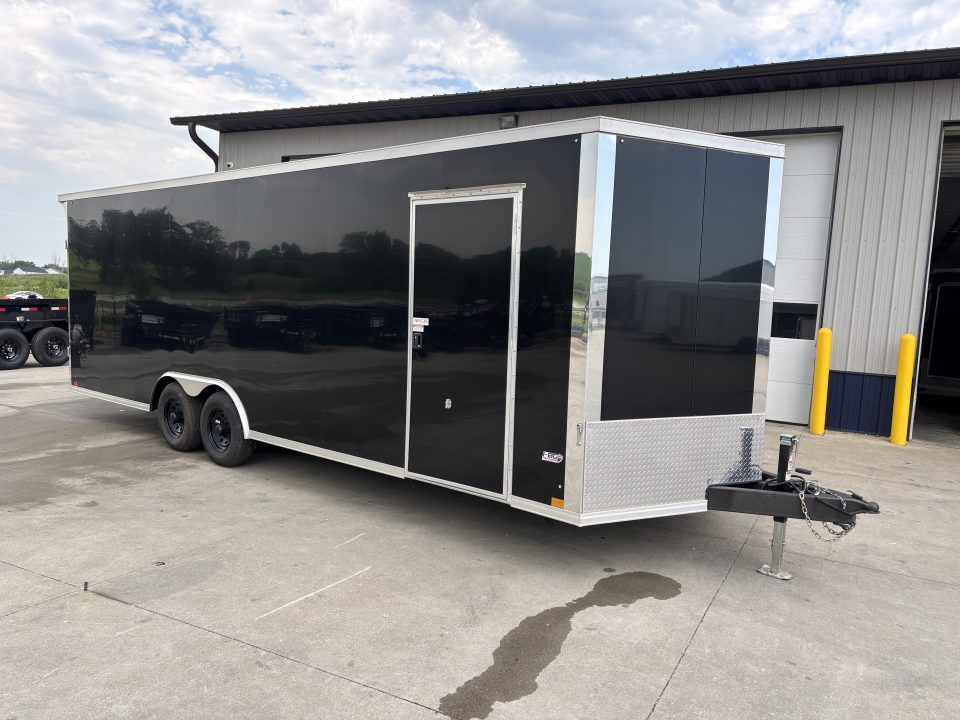 New 2026 Cross Trailers Black 8'x24' 10k Alpha Flat Top V-Nose Enclosed Cargo Trailer Cargo / Enclosed Trailer