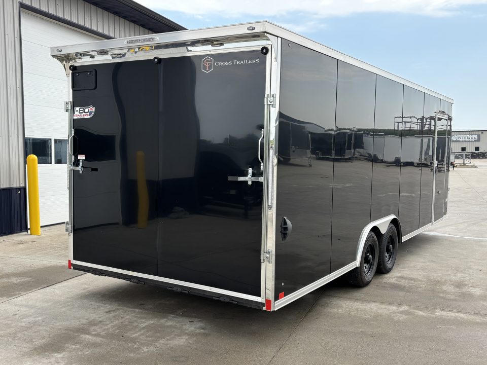 New 2026 Cross Trailers Black 8'x24' 10k Alpha Flat Top V-Nose Enclosed Cargo Trailer Cargo / Enclosed Trailer