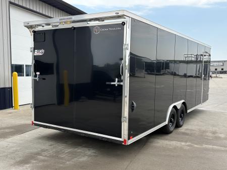 New 2026 Cross Trailers Black 8'x24' 10k Alpha Flat Top V-Nose Enclosed Cargo Trailer Cargo / Enclosed Trailer