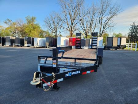 New 2026 BWISE EH14 82x20 21K Triple Axle Equipment Trailer