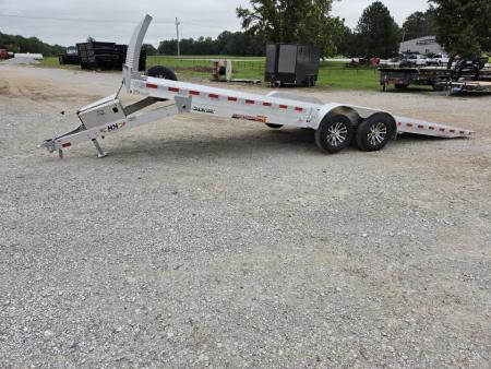 New 2026 H&H 82X24 TANDEM 10K ALUMINUM POWER TILT W/ROCK SHIELD WINCH PLATE & EXTRA TONGUE BOX