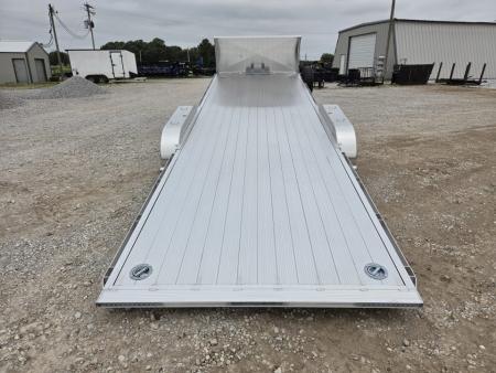 New 2026 H&H 82X24 TANDEM 10K ALUMINUM POWER TILT W/ROCK SHIELD WINCH PLATE & EXTRA TONGUE BOX