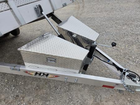 New 2026 H&H 82X24 TANDEM 10K ALUMINUM POWER TILT W/ROCK SHIELD WINCH PLATE & EXTRA TONGUE BOX