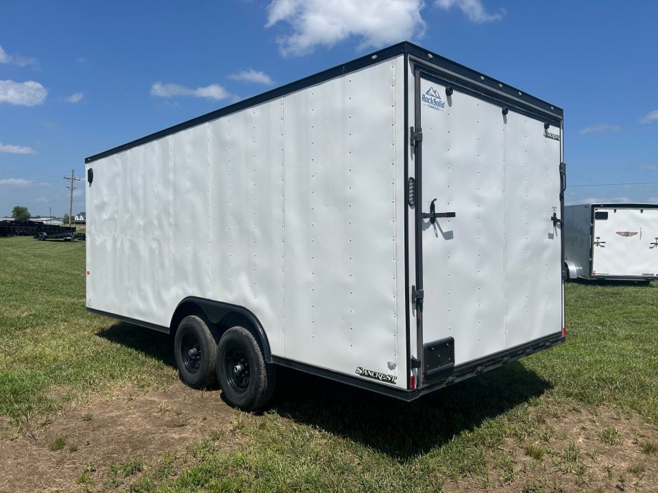Used 2025 Rock Solid 8.5x20 Tandem 10K Cargo w/ 7' Interior Height , E-Track, & Ramp Door