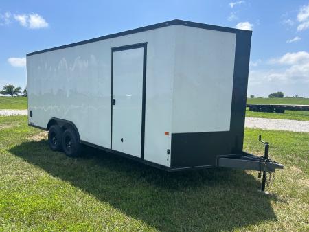 Used 2025 Rock Solid 8.5x20 Tandem 10K Cargo w/ 7' Interior Height , E-Track, & Ramp Door