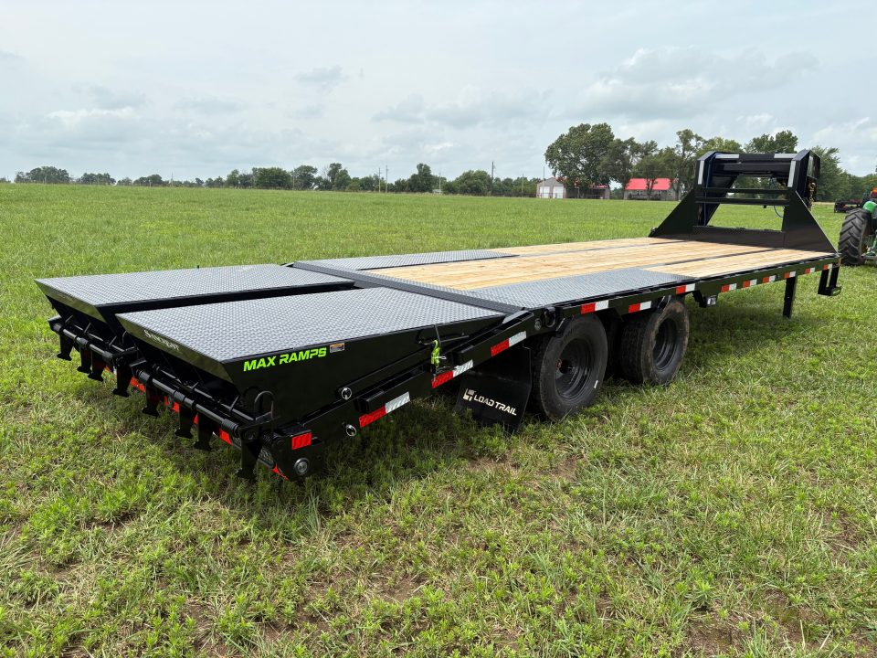 New 2026 Load Trail 102x25 Tandem 24K Flatbed Trailer W/ Max Ramps