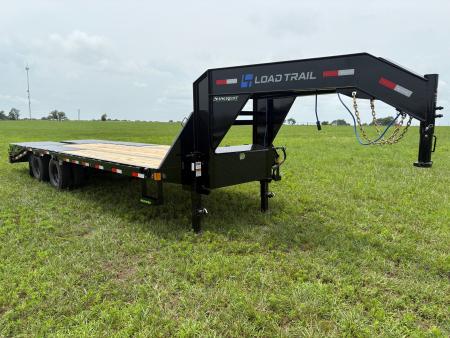 New 2026 Load Trail 102x25 Tandem 24K Flatbed Trailer W/ Max Ramps