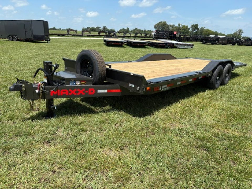 New 2027 MAXX-D 102x24 Tandem 14K Tilt Trailer W/ Spare Tire & Wireless Remote