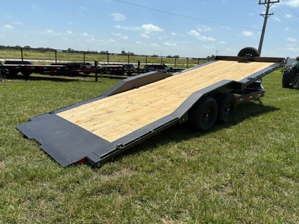 New 2027 MAXX-D 102x24 Tandem 14K Tilt Trailer W/ Spare Tire & Wireless Remote