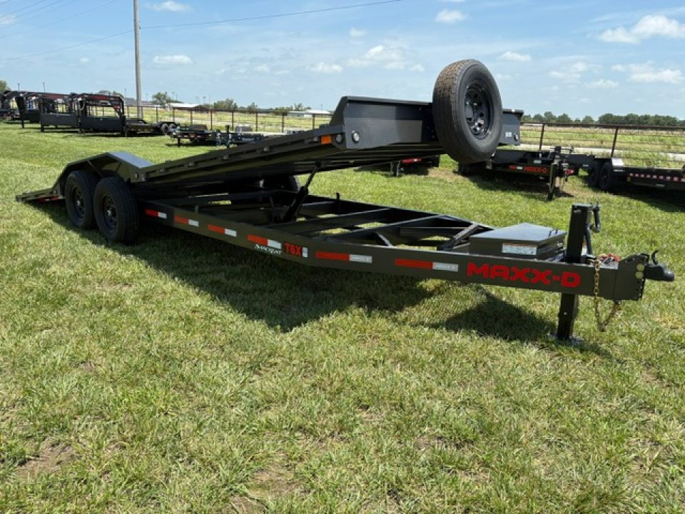 New 2027 MAXX-D 102x24 Tandem 14K Tilt Trailer W/ Spare Tire & Wireless Remote